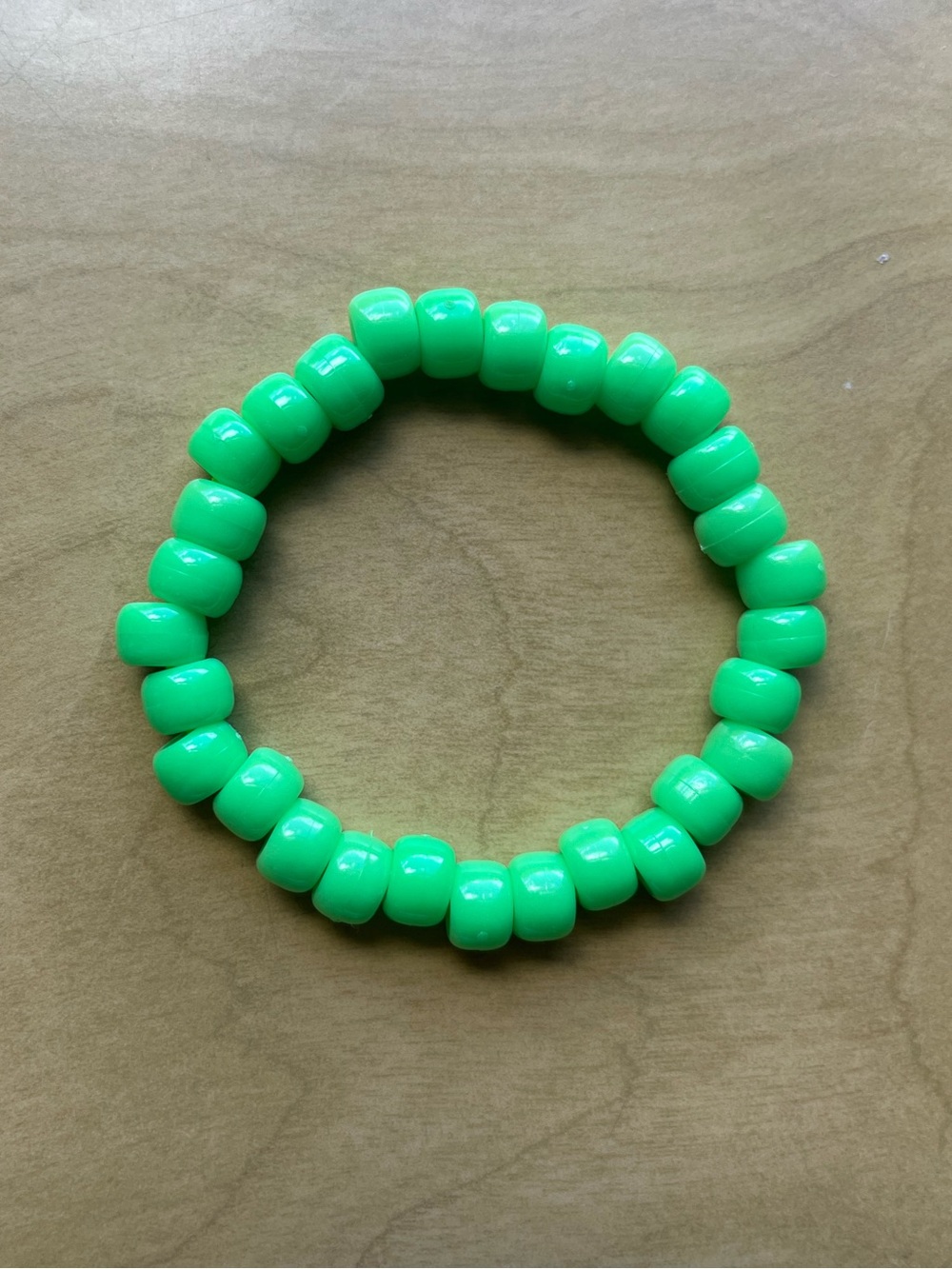 Neon Green Bead Jewelry Set - Necklace, Bracelet & Earrings - Picture 3 of 6